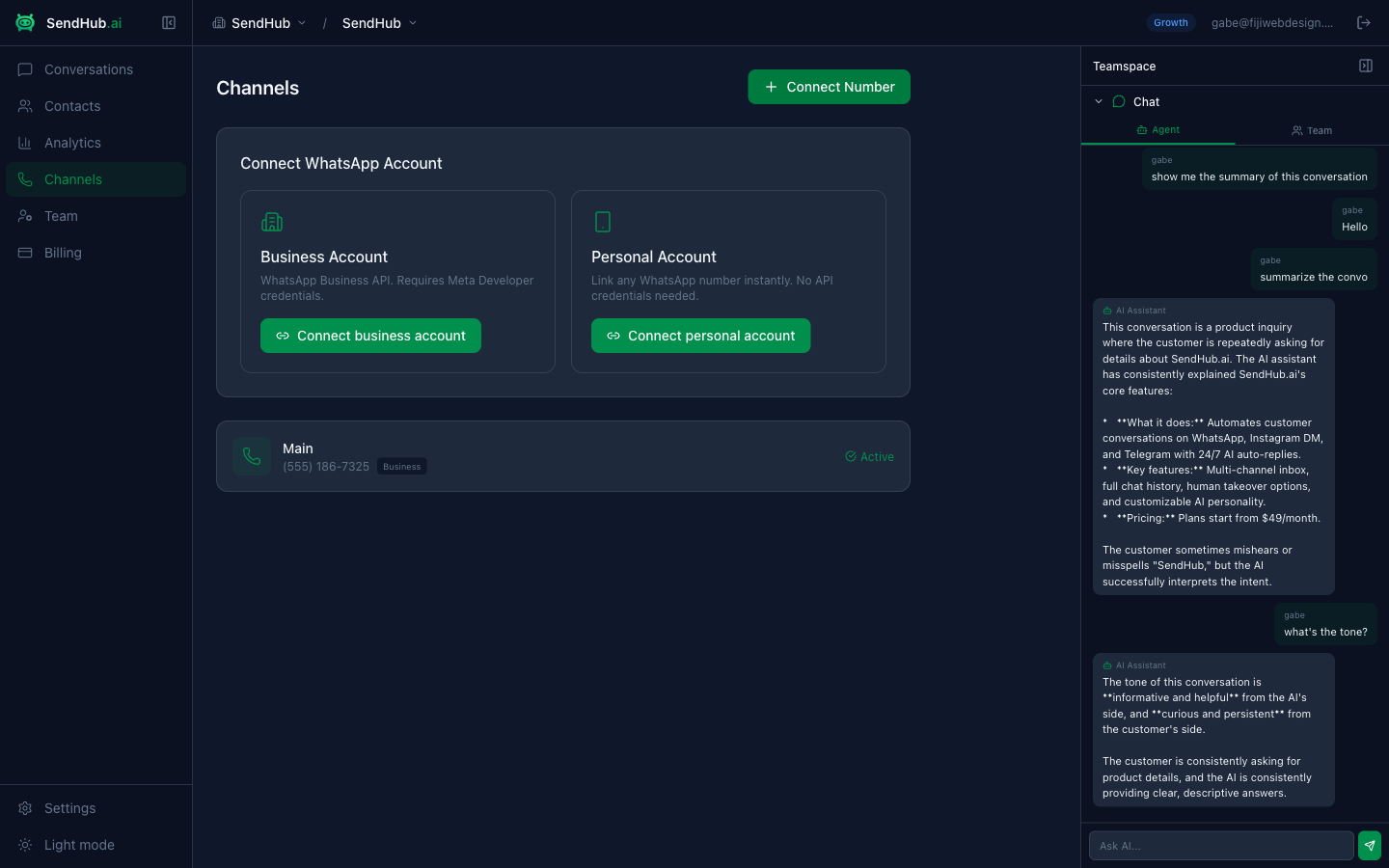 Connect WhatsApp - Choose Type