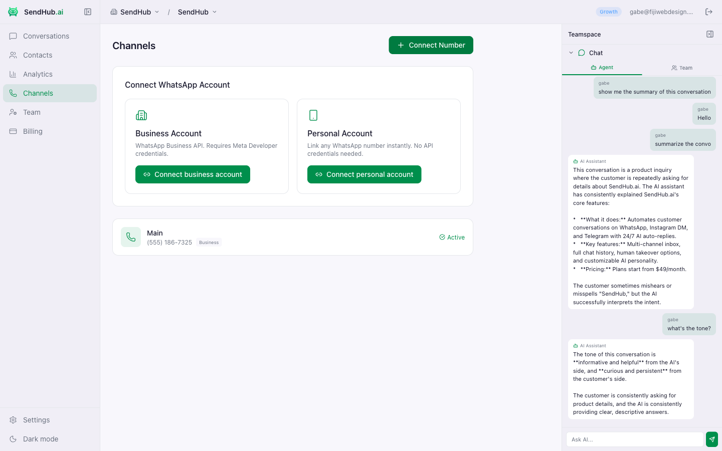 Connect WhatsApp - Choose Type