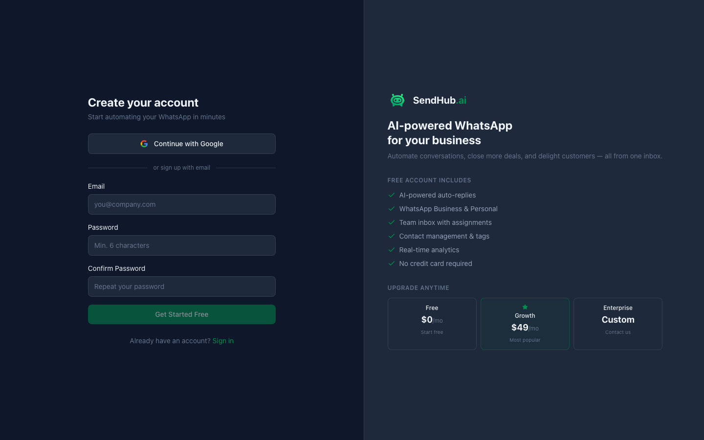 Signup Page
